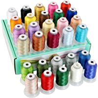 New brothread 30 Nuevos Janome Colores Poliéster Máquina Bordado Hilo 500M - Surtido 1